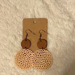 Wooden Drop Earrings